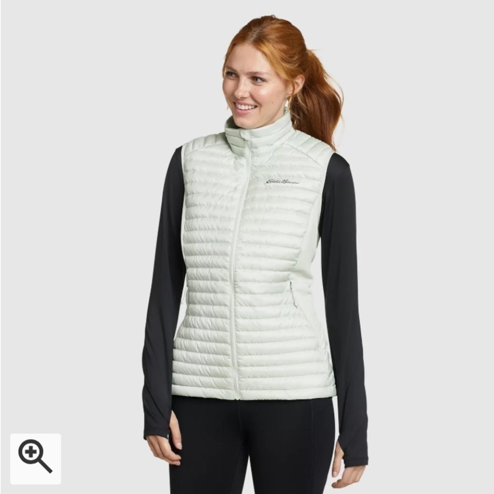 Eddie Bauer Storm Down 800 Silver Gray White Vest Sz XS Travel Snow Winter - Picture 14 of 16